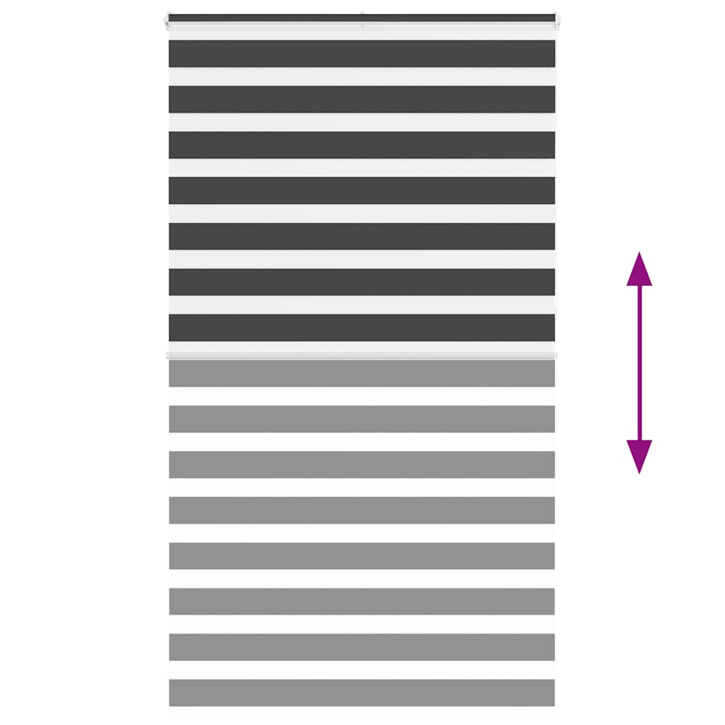 Zebra rolgordijn 130x230 cm stofbreedte 125,9 cm zwart is nu te koop bij PeponiXL, paradijselijk wonen!