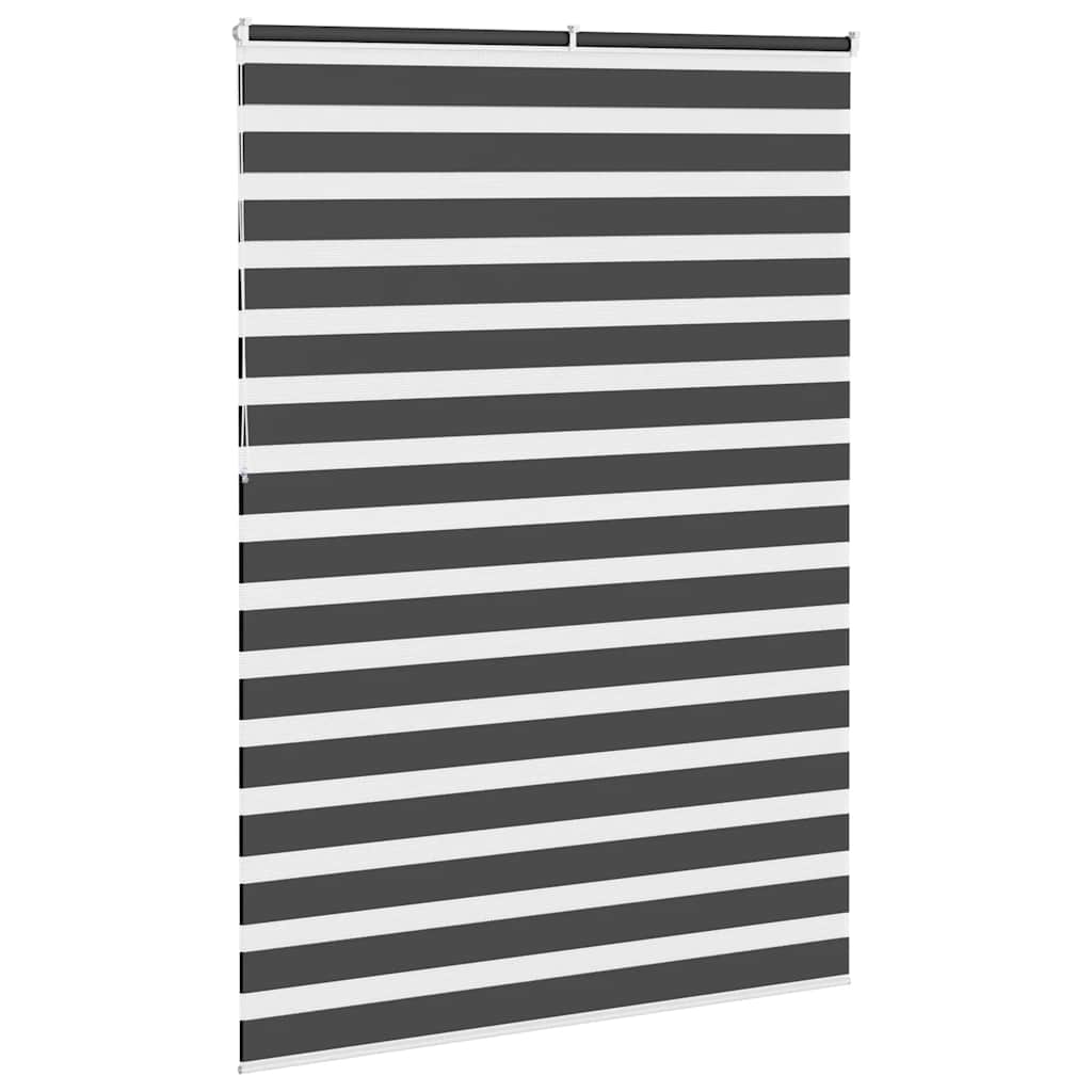 Zebra rolgordijn 155x230 cm stofbreedte 150,9 cm zwart is nu te koop bij PeponiXL, paradijselijk wonen!