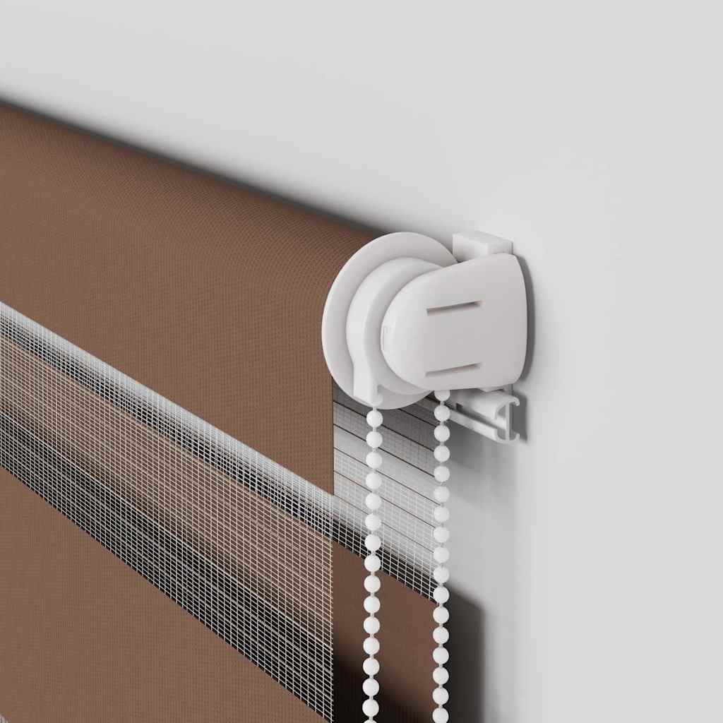 Zebra rolgordijn 125x100 cm stofbreedte 120,9cm polyester bruin is nu te koop bij PeponiXL, paradijselijk wonen!