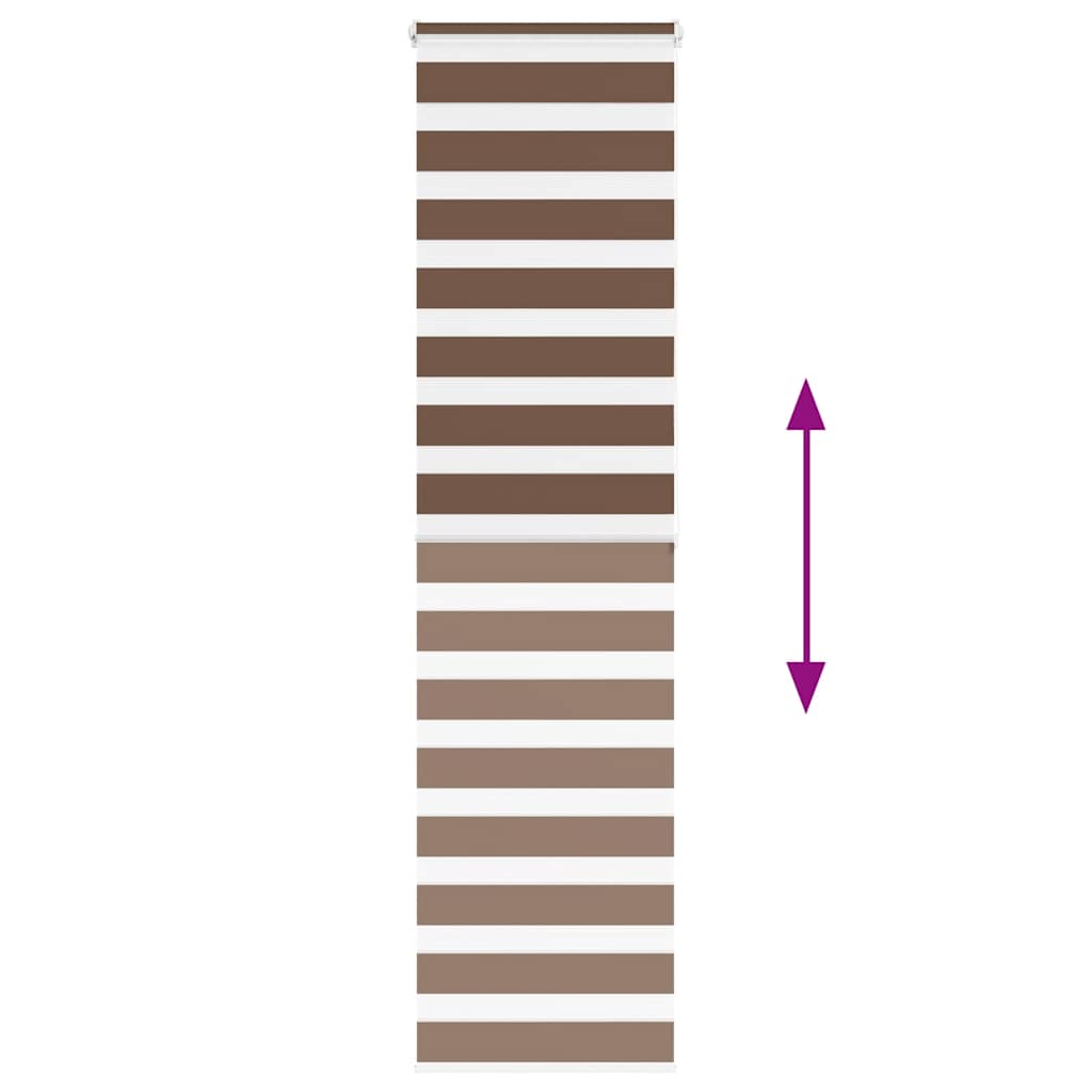 Zebra rolgordijn 55x200 cm stofbreedte 50,9 cm polyester bruin is nu te koop bij PeponiXL, paradijselijk wonen!