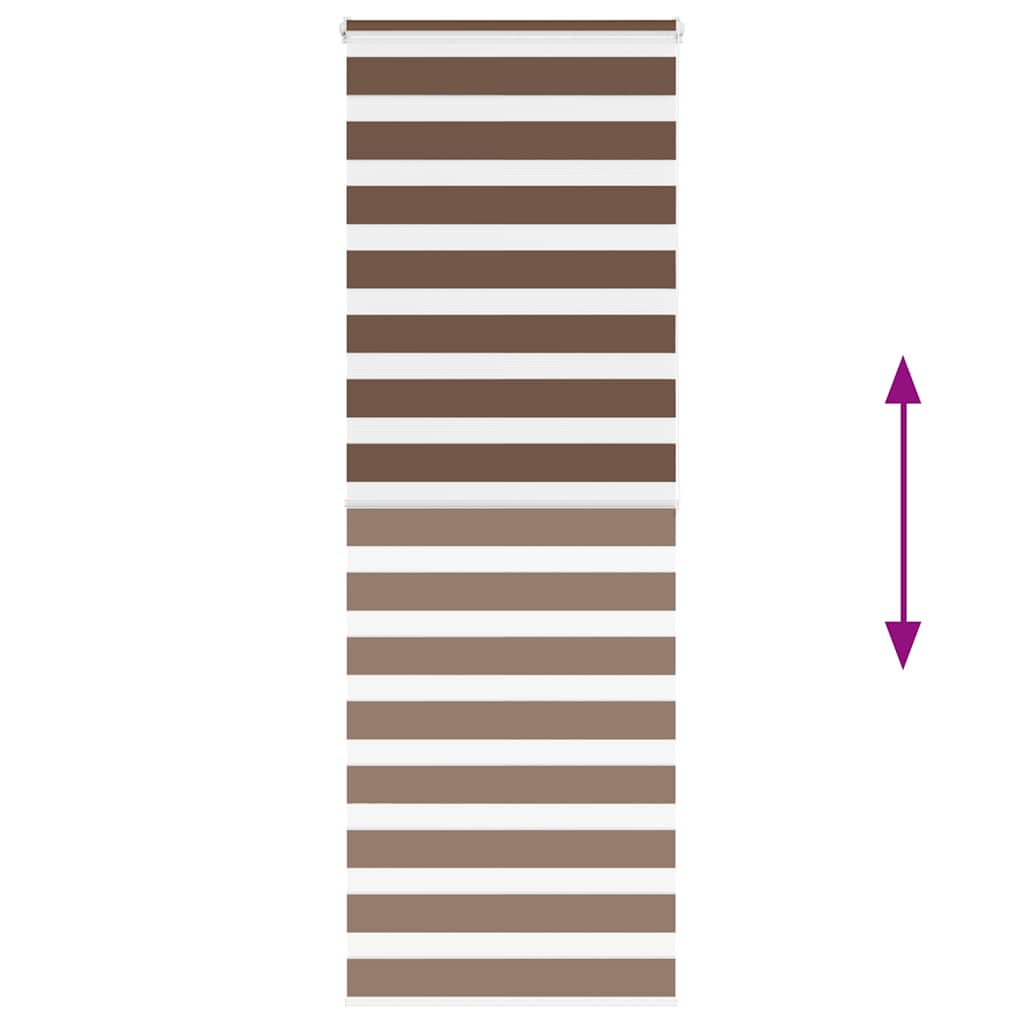 Zebra rolgordijn 75x200 cm stofbreedte 70,9 cm polyester bruin is nu te koop bij PeponiXL, paradijselijk wonen!