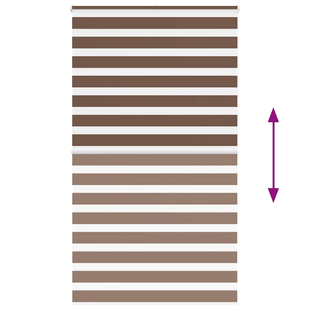 Zebra rolgordijn 125x200 cm stofbreedte 120,9cm polyester bruin is nu te koop bij PeponiXL, paradijselijk wonen!