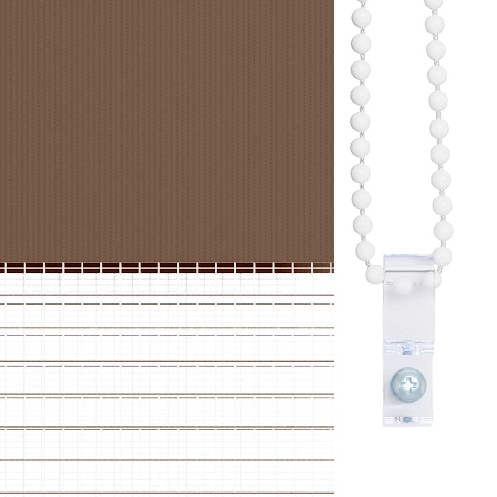 Zebra rolgordijn 125x200 cm stofbreedte 120,9cm polyester bruin is nu te koop bij PeponiXL, paradijselijk wonen!