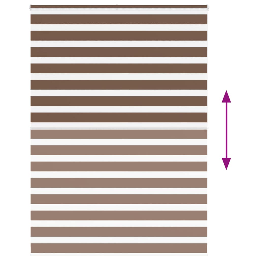 Zebra rolgordijn 155x200 cm stofbreedte 150,9cm polyester bruin is nu te koop bij PeponiXL, paradijselijk wonen!