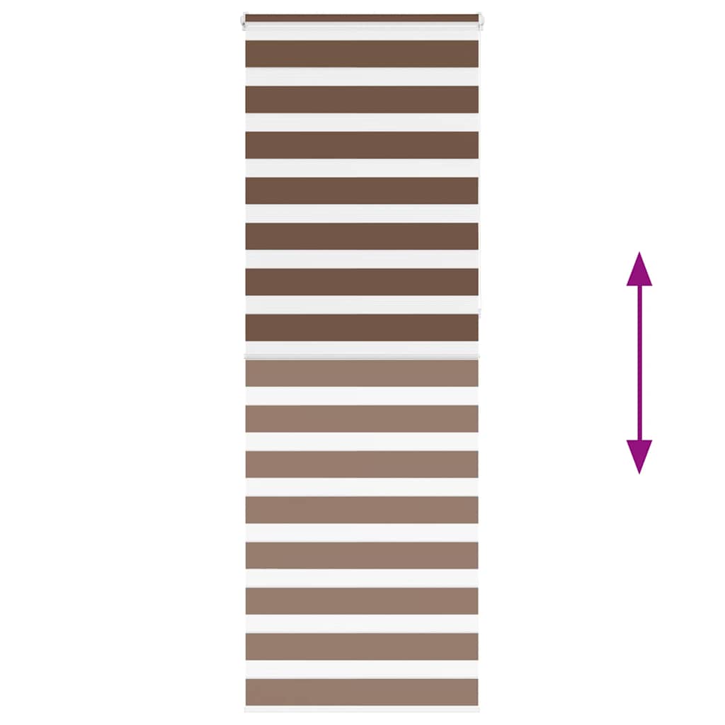 Zebra rolgordijn 75x230 cm stofbreedte 70,9 cm polyester bruin is nu te koop bij PeponiXL, paradijselijk wonen!
