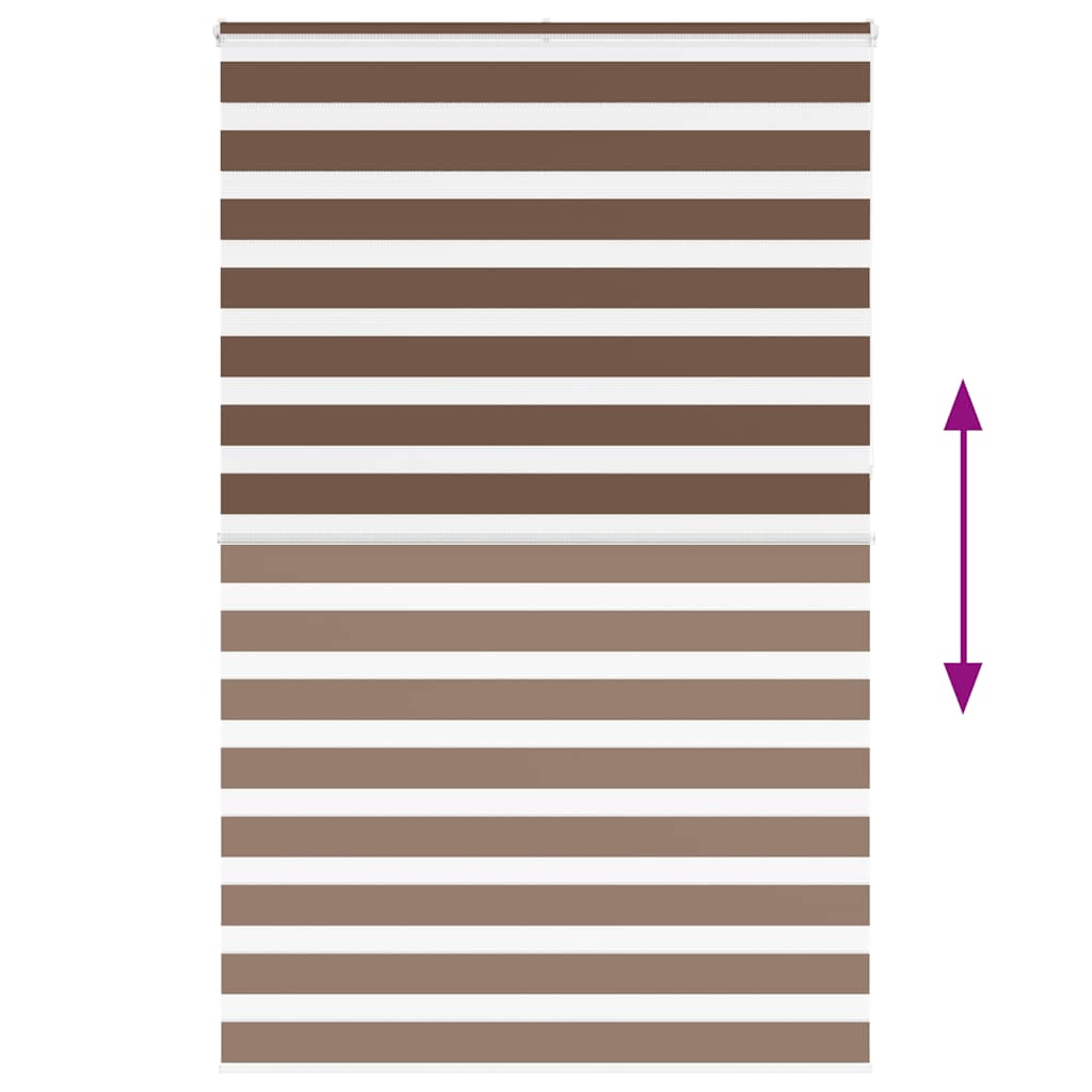 Zebra rolgordijn 140x230 cm stofbreedte 135,9cm polyester bruin is nu te koop bij PeponiXL, paradijselijk wonen!