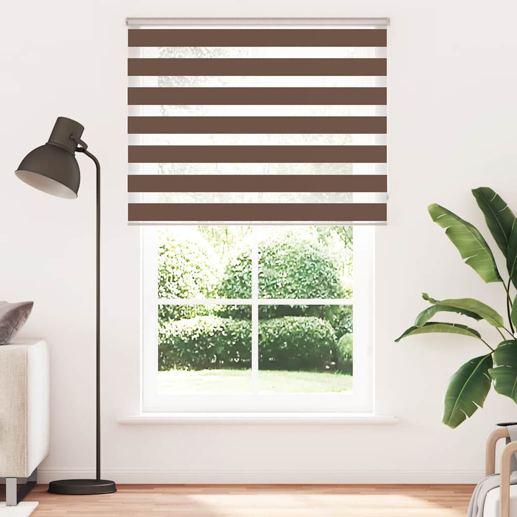 Zebra rolgordijn 145x230 cm stofbreedte 140,9cm polyester bruin is nu te koop bij PeponiXL, paradijselijk wonen!
