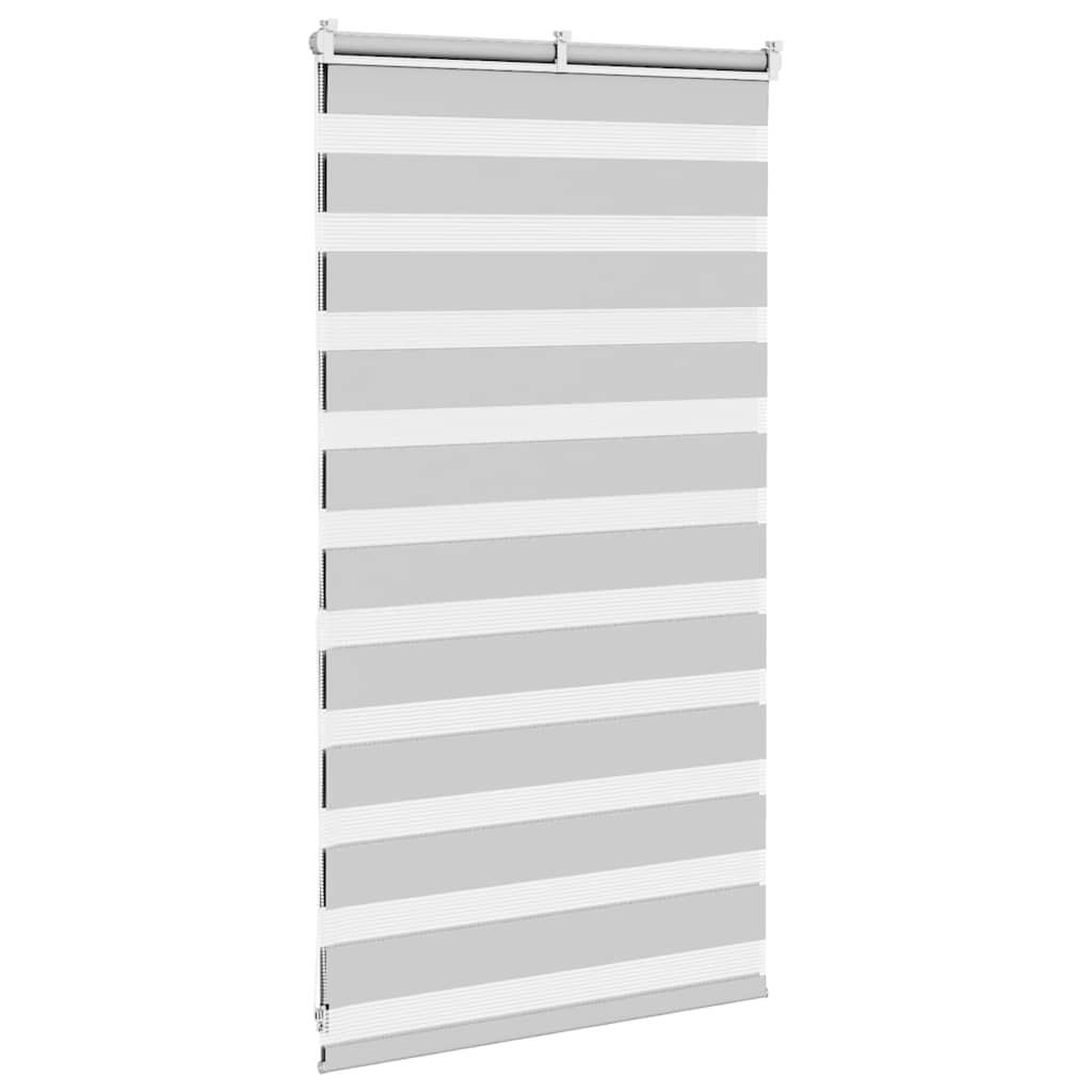 Zebra rolgordijn 75x100 cm stofbreedte 70,9 cm lichtgrijs is nu te koop bij PeponiXL, paradijselijk wonen!