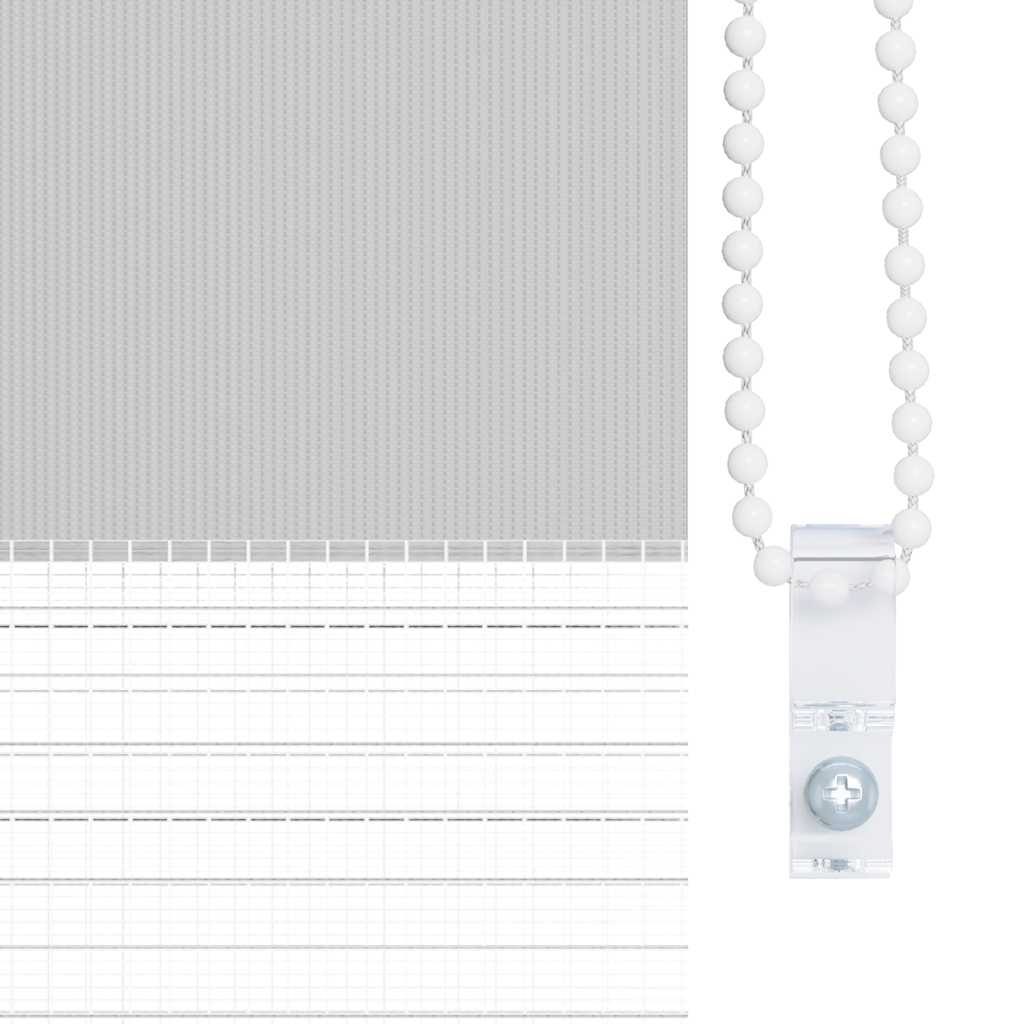 Zebra rolgordijn 100x100 cm stofbreedte 95,9 cm lichtgrijs is nu te koop bij PeponiXL, paradijselijk wonen!