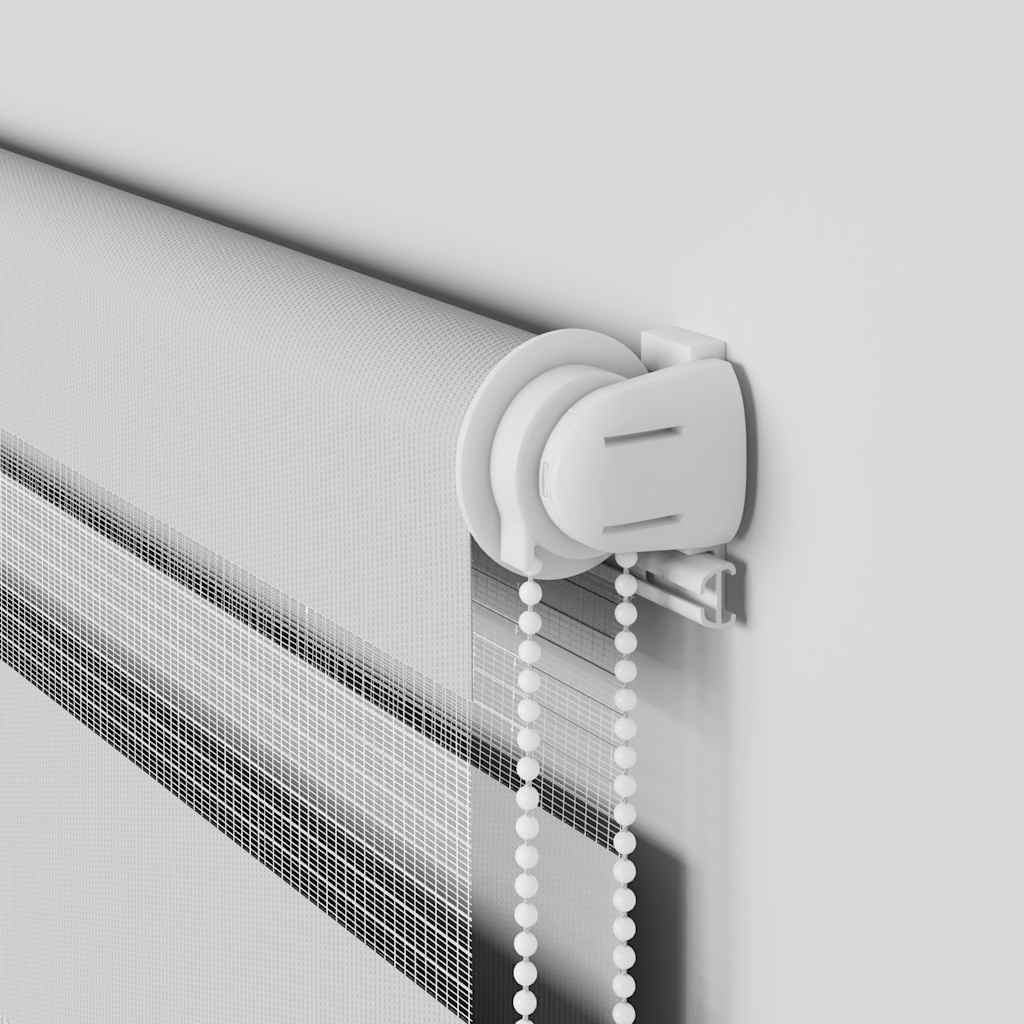 Zebra rolgordijn 100x100 cm stofbreedte 95,9 cm lichtgrijs is nu te koop bij PeponiXL, paradijselijk wonen!