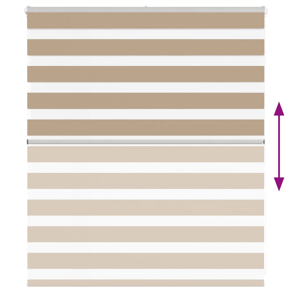 Zebra Blind 130x100 cm stofbreedte 125,9 cm polyester zandbruin is nu te koop bij PeponiXL, paradijselijk wonen!