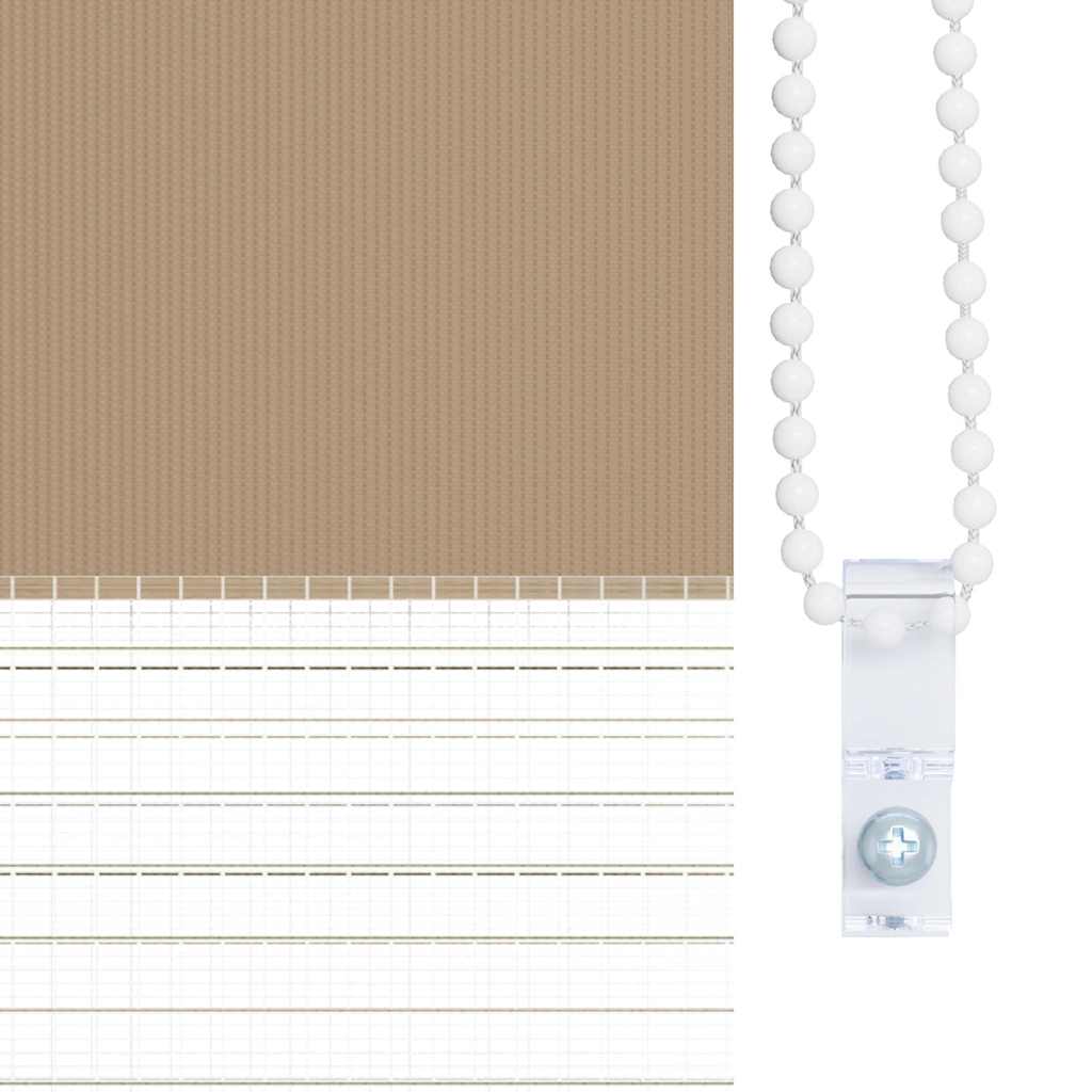 Zebra Blind 130x100 cm stofbreedte 125,9 cm polyester zandbruin is nu te koop bij PeponiXL, paradijselijk wonen!