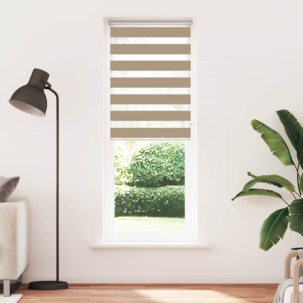 Zebra Blind 80x200 cm stofbreedte 75,9 cm polyester zandbruin is nu te koop bij PeponiXL, paradijselijk wonen!