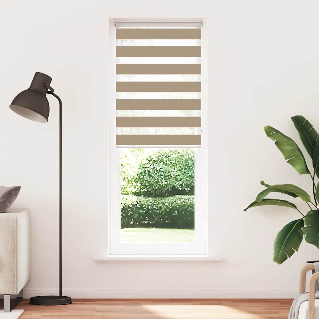 Zebra Blind 85x230 cm stofbreedte 80,9 cm polyester zandbruin is nu te koop bij PeponiXL, paradijselijk wonen!