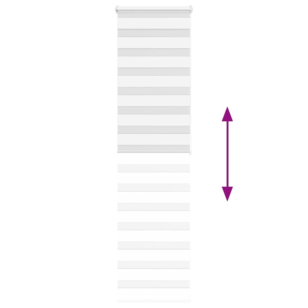 Zebra rolgordijn 55x200 cm stofbreedte 50,9 cm polyester wit is nu te koop bij PeponiXL, paradijselijk wonen!