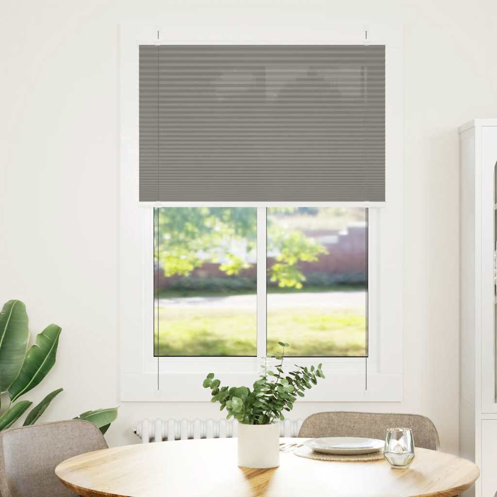 Plissé rolgordijn 95x100 cm stofbreedte 94,4 cm antraciet is nu te koop bij PeponiXL, paradijselijk wonen!