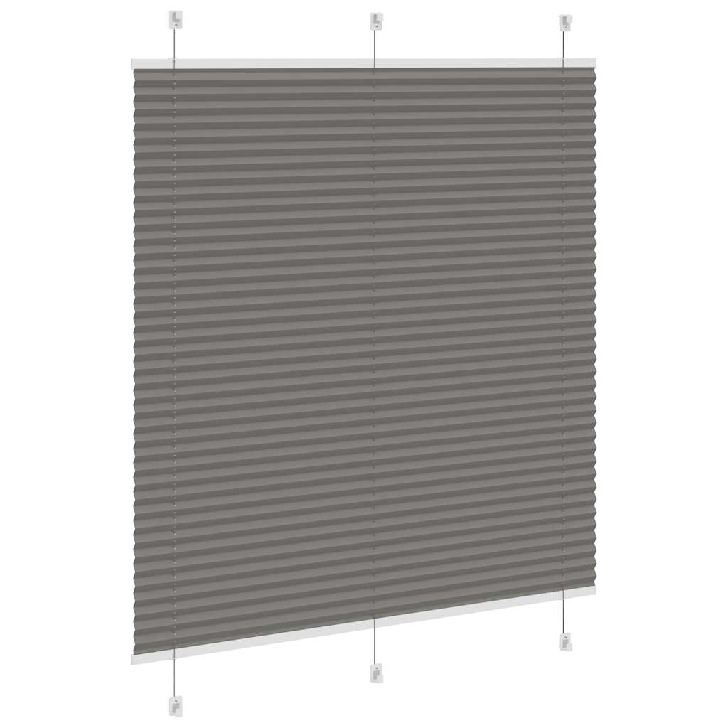 Plissé rolgordijn 120x100 cm stofbreedte 119,4 cm antraciet is nu te koop bij PeponiXL, paradijselijk wonen!