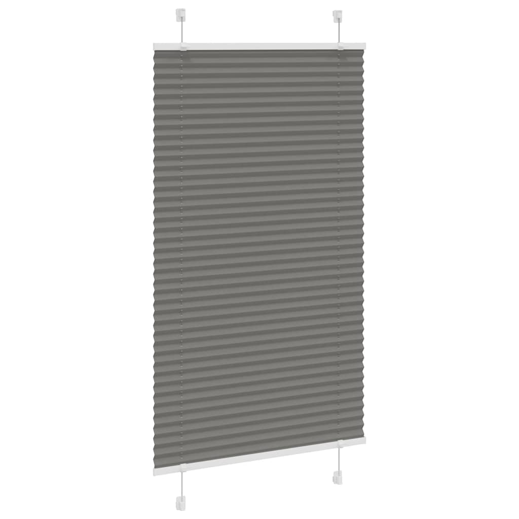 Plissé rolgordijn 80x150 cm stofbreedte 79,4 cm antraciet is nu te koop bij PeponiXL, paradijselijk wonen!