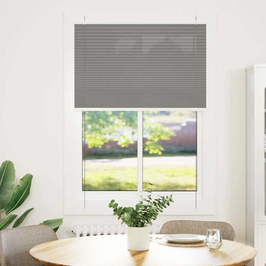 Plissé rolgordijn 85x150 cm stofbreedte 84,4 cm antraciet is nu te koop bij PeponiXL, paradijselijk wonen!