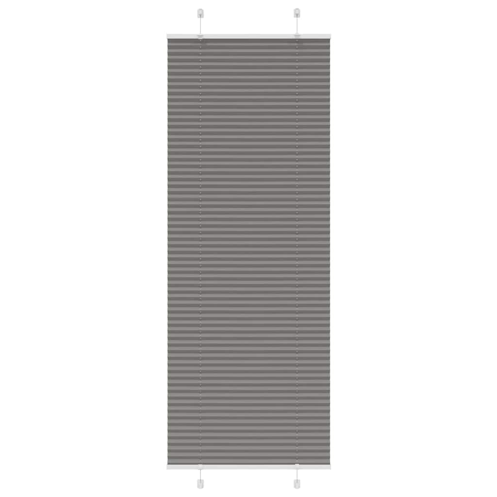 Plissé rolgordijn 75x200 cm stofbreedte 74,4 cm antraciet is nu te koop bij PeponiXL, paradijselijk wonen!
