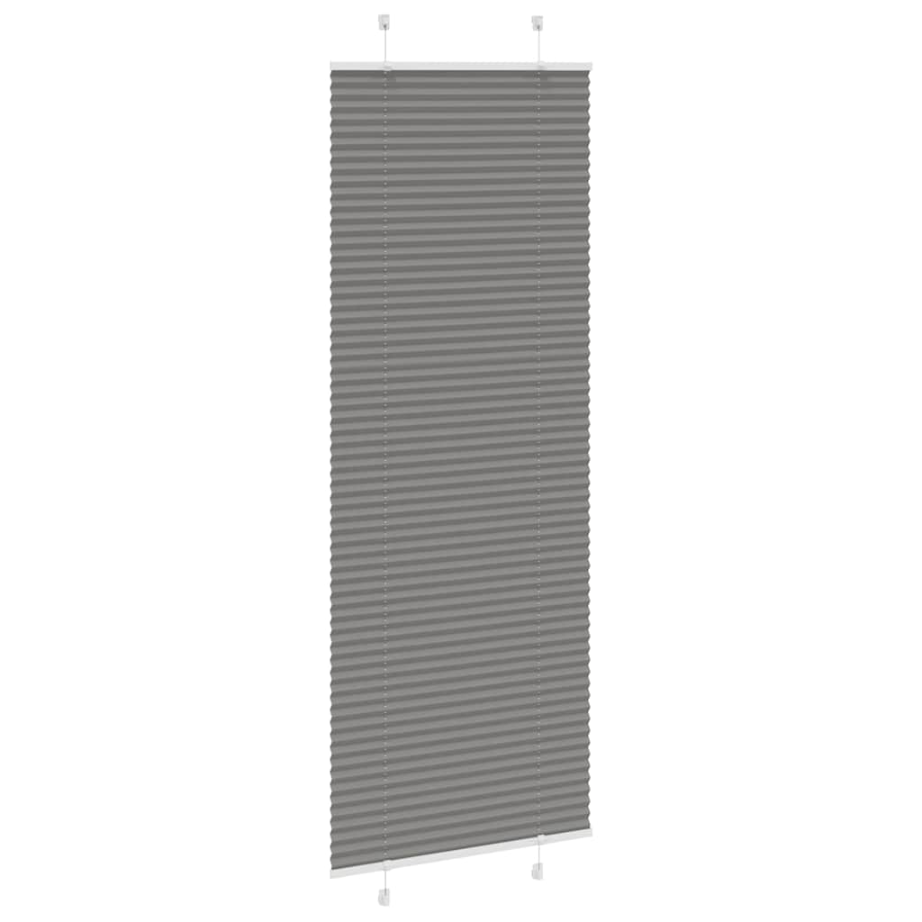 Plissé rolgordijn 75x200 cm stofbreedte 74,4 cm antraciet is nu te koop bij PeponiXL, paradijselijk wonen!