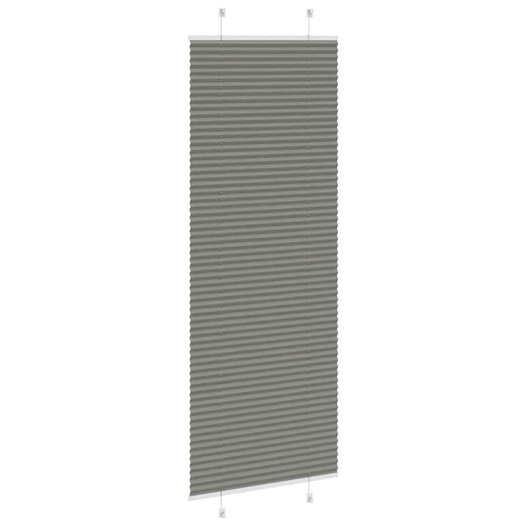 Plissé rolgordijn 75x200 cm stofbreedte 74,4 cm antraciet is nu te koop bij PeponiXL, paradijselijk wonen!