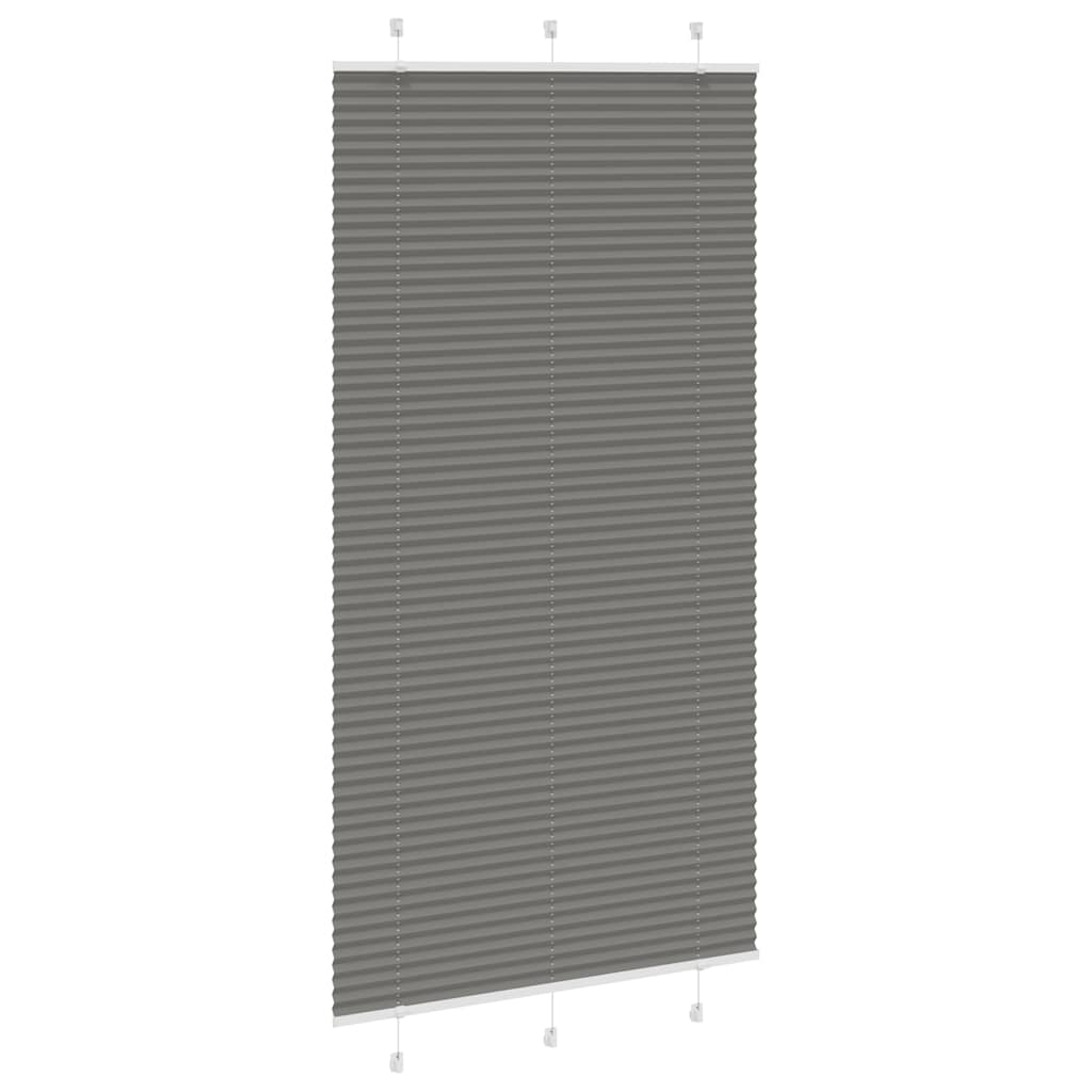 Plissé rolgordijn 105x200 cm stofbreedte 104,4 cm antraciet is nu te koop bij PeponiXL, paradijselijk wonen!