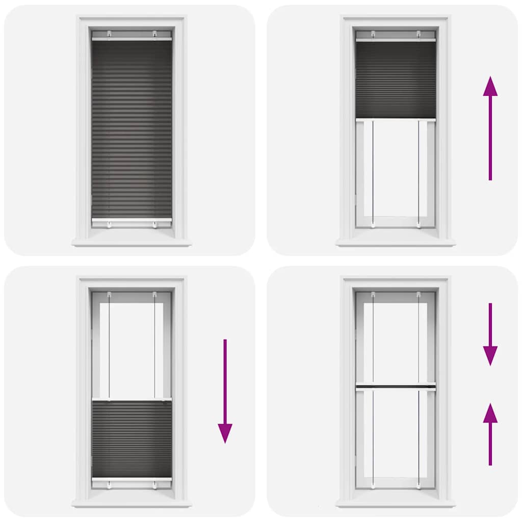 Plissé rolgordijn 55x100 cm stofbreedte 54,4 cm polyester zwart is nu te koop bij PeponiXL, paradijselijk wonen!