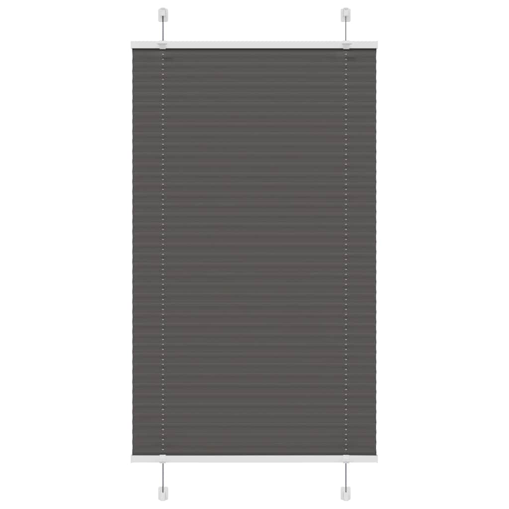 Plissé rolgordijn 75x100 cm stofbreedte 74,4 cm polyester zwart is nu te koop bij PeponiXL, paradijselijk wonen!