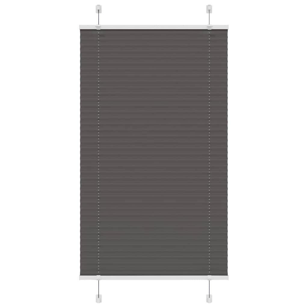 Plissé rolgordijn 80x100 cm stofbreedte 79,4 cm polyester zwart is nu te koop bij PeponiXL, paradijselijk wonen!