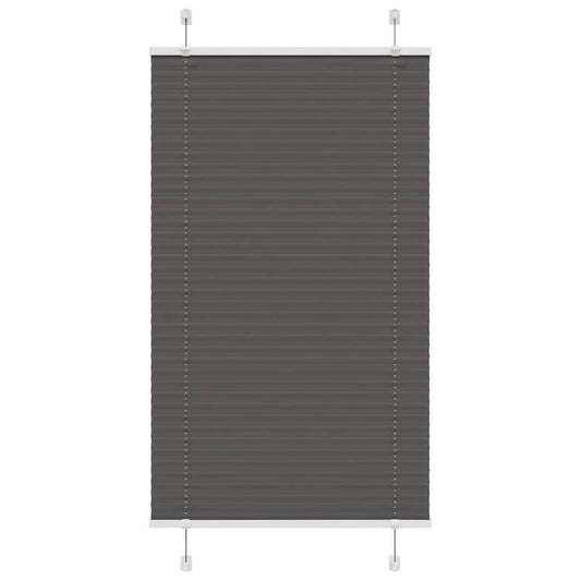 Plissé rolgordijn 80x100 cm stofbreedte 79,4 cm polyester zwart is nu te koop bij PeponiXL, paradijselijk wonen!