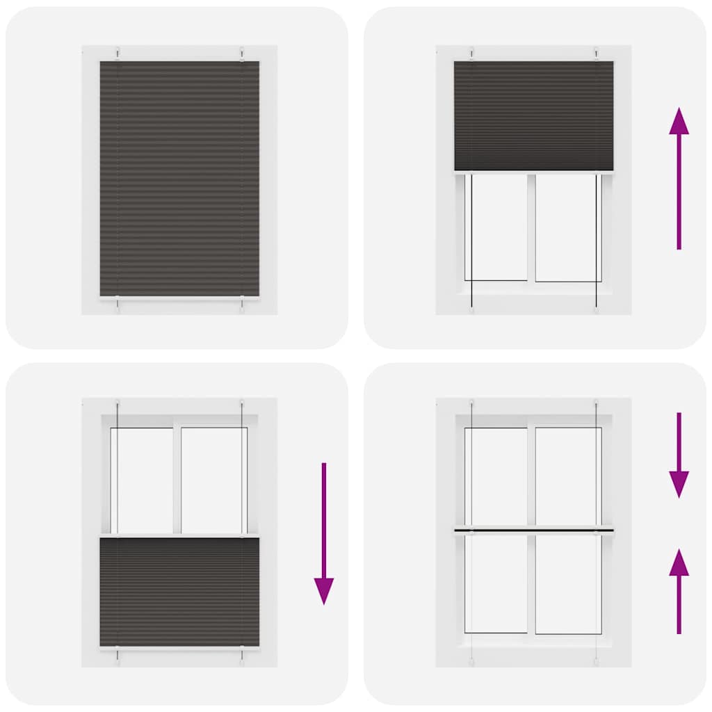 Plissé rolgordijn 90x100 cm stofbreedte 89,4 cm polyester zwart is nu te koop bij PeponiXL, paradijselijk wonen!