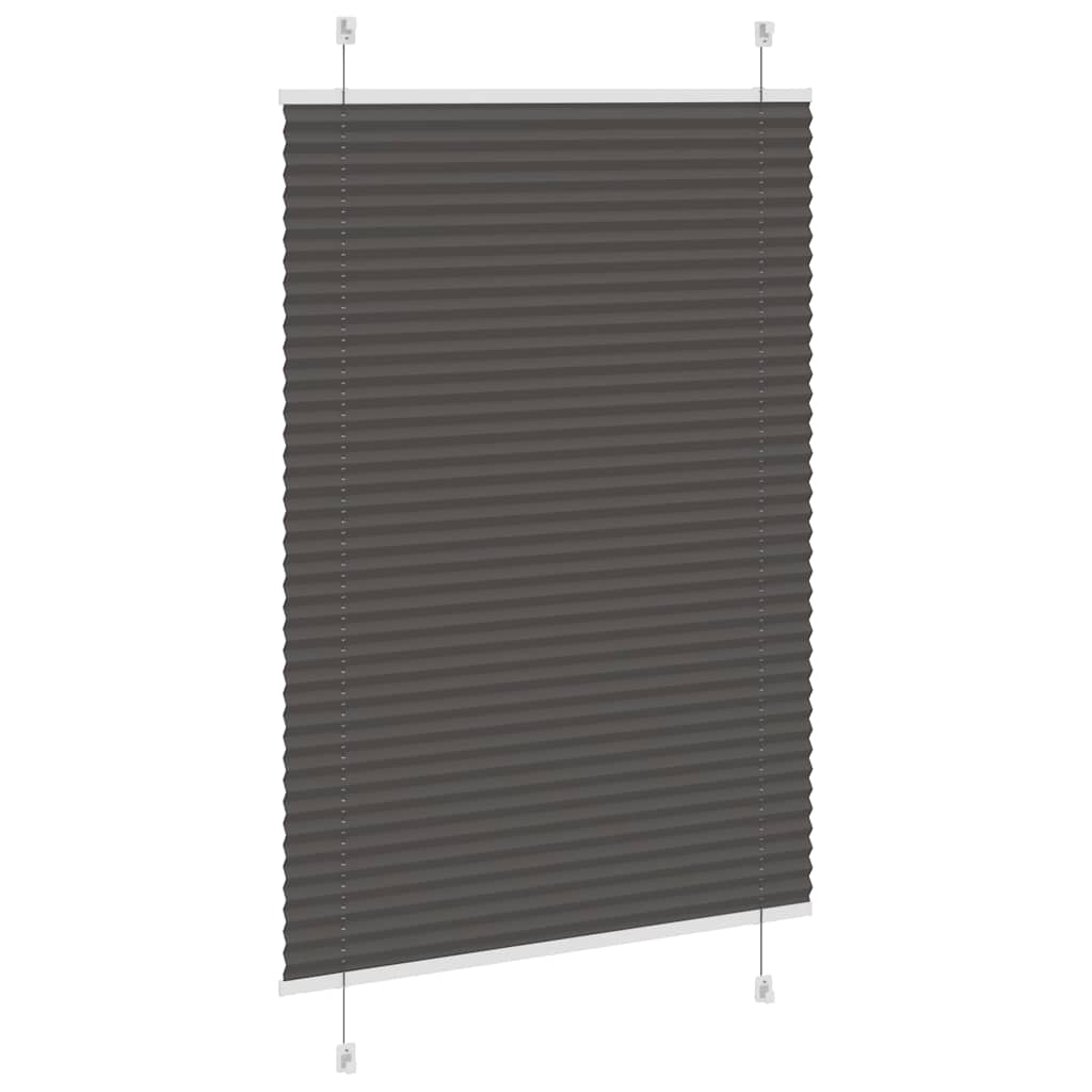 Plissé rolgordijn 95x100 cm stofbreedte 94,4 cm polyester zwart is nu te koop bij PeponiXL, paradijselijk wonen!