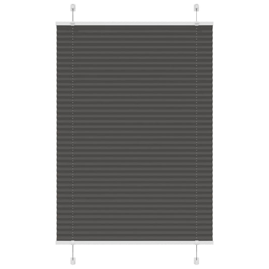 Plissé rolgordijn 100x100 cm stofbreedte 99,4cm polyester zwart is nu te koop bij PeponiXL, paradijselijk wonen!