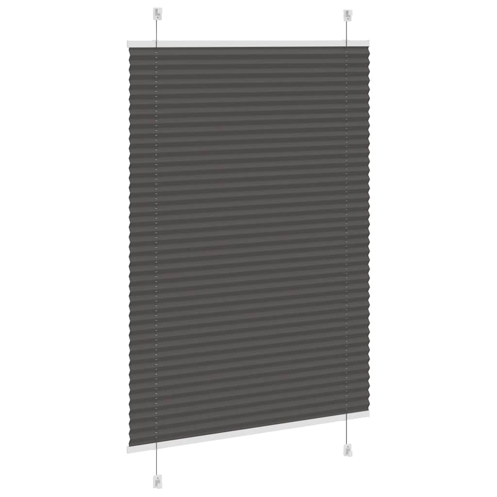 Plissé rolgordijn 100x100 cm stofbreedte 99,4cm polyester zwart is nu te koop bij PeponiXL, paradijselijk wonen!