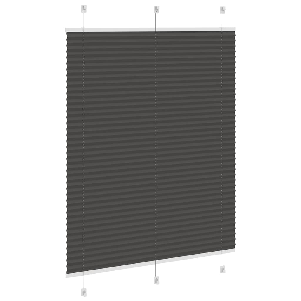 Plissé rolgordijn 110x100cm stofbreedte 109,4cm polyester zwart is nu te koop bij PeponiXL, paradijselijk wonen!