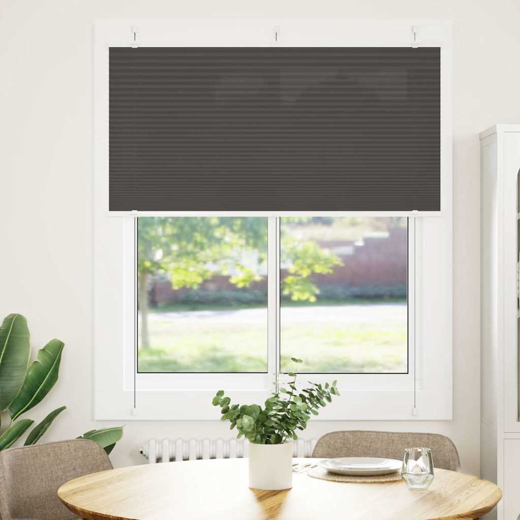 Plissé rolgordijn 120x100cm stofbreedte 119,4cm polyester zwart is nu te koop bij PeponiXL, paradijselijk wonen!
