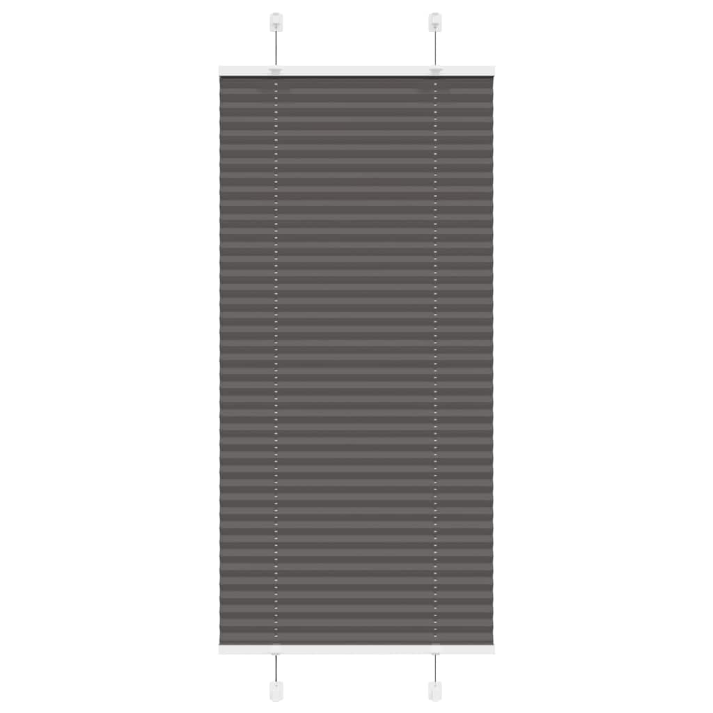 Plissé rolgordijn 55x150 cm stofbreedte 54,4 cm polyester zwart is nu te koop bij PeponiXL, paradijselijk wonen!