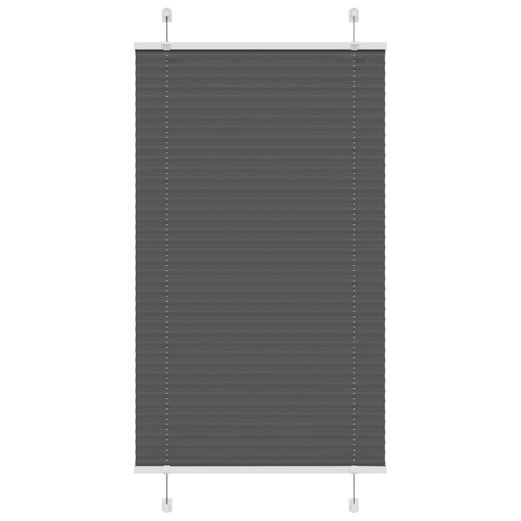 Plissé rolgordijn 75x150 cm stofbreedte 74,4 cm polyester zwart is nu te koop bij PeponiXL, paradijselijk wonen!