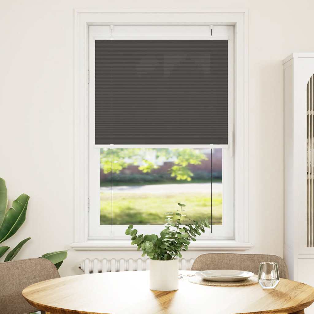 Plissé rolgordijn 75x150 cm stofbreedte 74,4 cm polyester zwart is nu te koop bij PeponiXL, paradijselijk wonen!