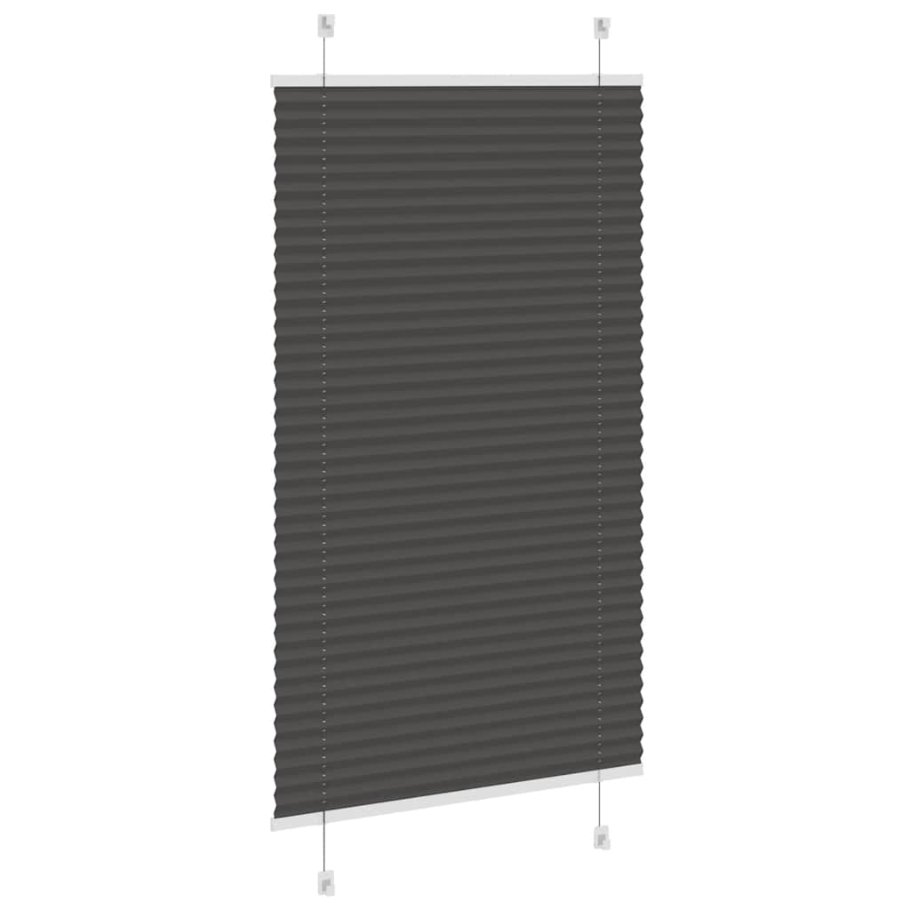 Plissé rolgordijn 75x150 cm stofbreedte 74,4 cm polyester zwart is nu te koop bij PeponiXL, paradijselijk wonen!