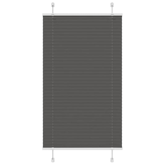 Plissé rolgordijn 80x150 cm stofbreedte 79,4 cm polyester zwart is nu te koop bij PeponiXL, paradijselijk wonen!