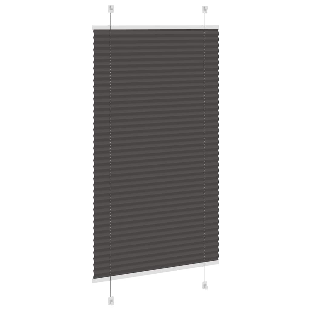 Plissé rolgordijn 80x150 cm stofbreedte 79,4 cm polyester zwart is nu te koop bij PeponiXL, paradijselijk wonen!