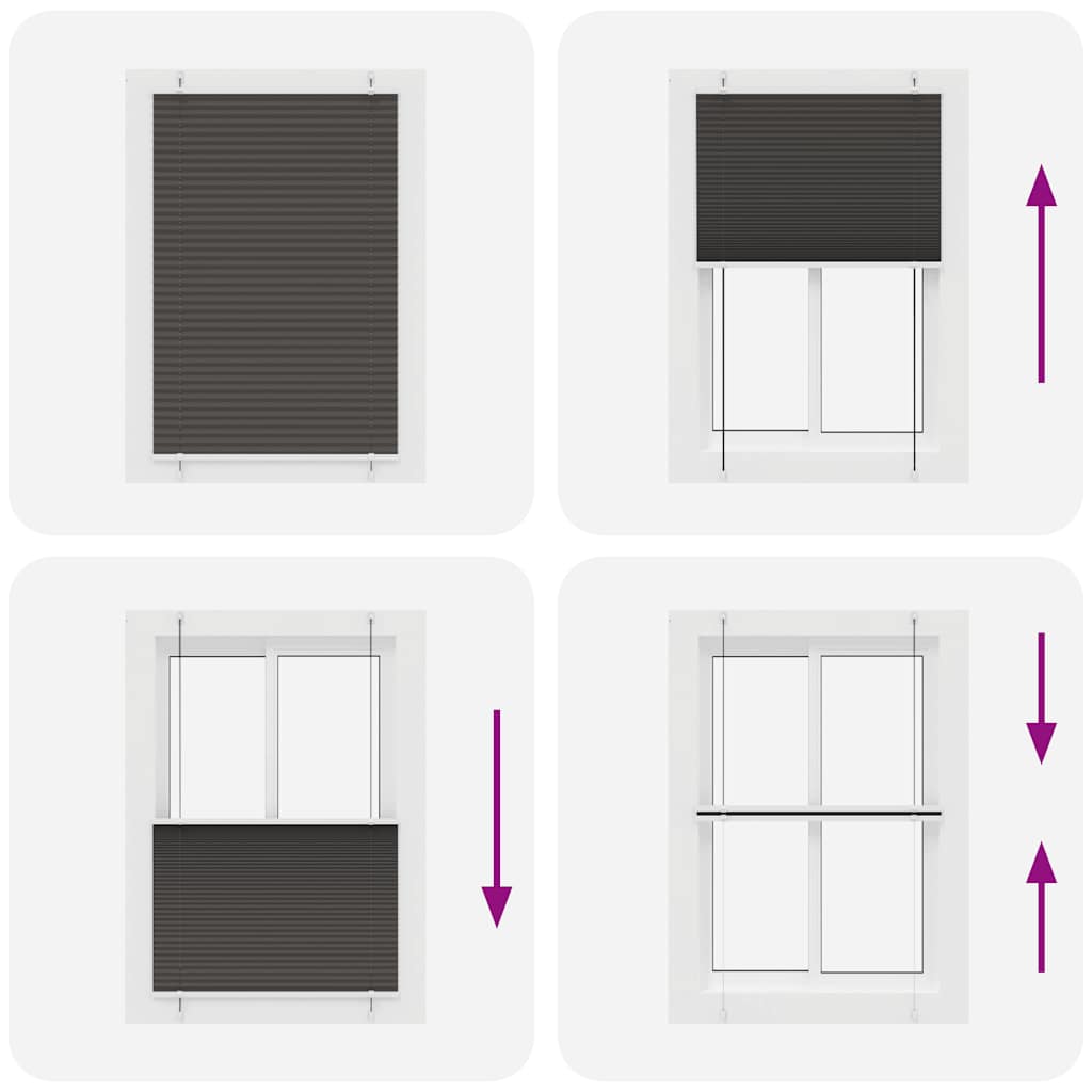 Plissé rolgordijn 85x150 cm stofbreedte 84,4 cm polyester zwart is nu te koop bij PeponiXL, paradijselijk wonen!