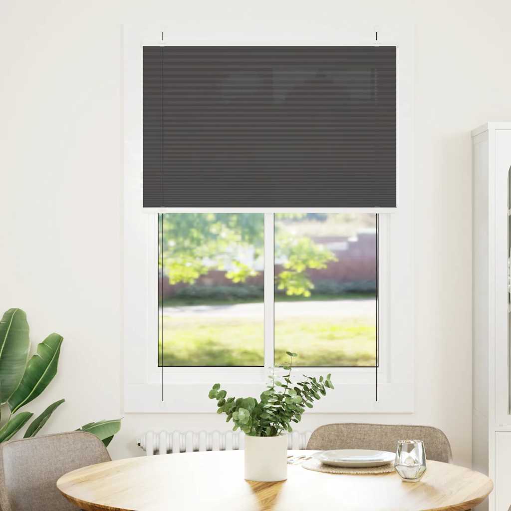 Plissé rolgordijn 90x150 cm stofbreedte 89,4 cm polyester zwart is nu te koop bij PeponiXL, paradijselijk wonen!
