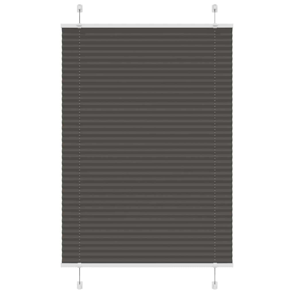 Plissé rolgordijn 95x150 cm stofbreedte 94,4 cm polyester zwart is nu te koop bij PeponiXL, paradijselijk wonen!