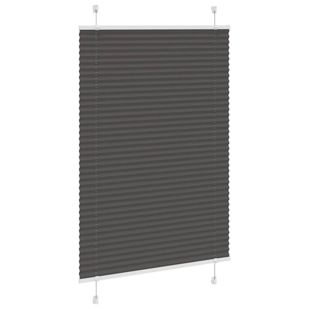 Plissé rolgordijn 95x150 cm stofbreedte 94,4 cm polyester zwart is nu te koop bij PeponiXL, paradijselijk wonen!