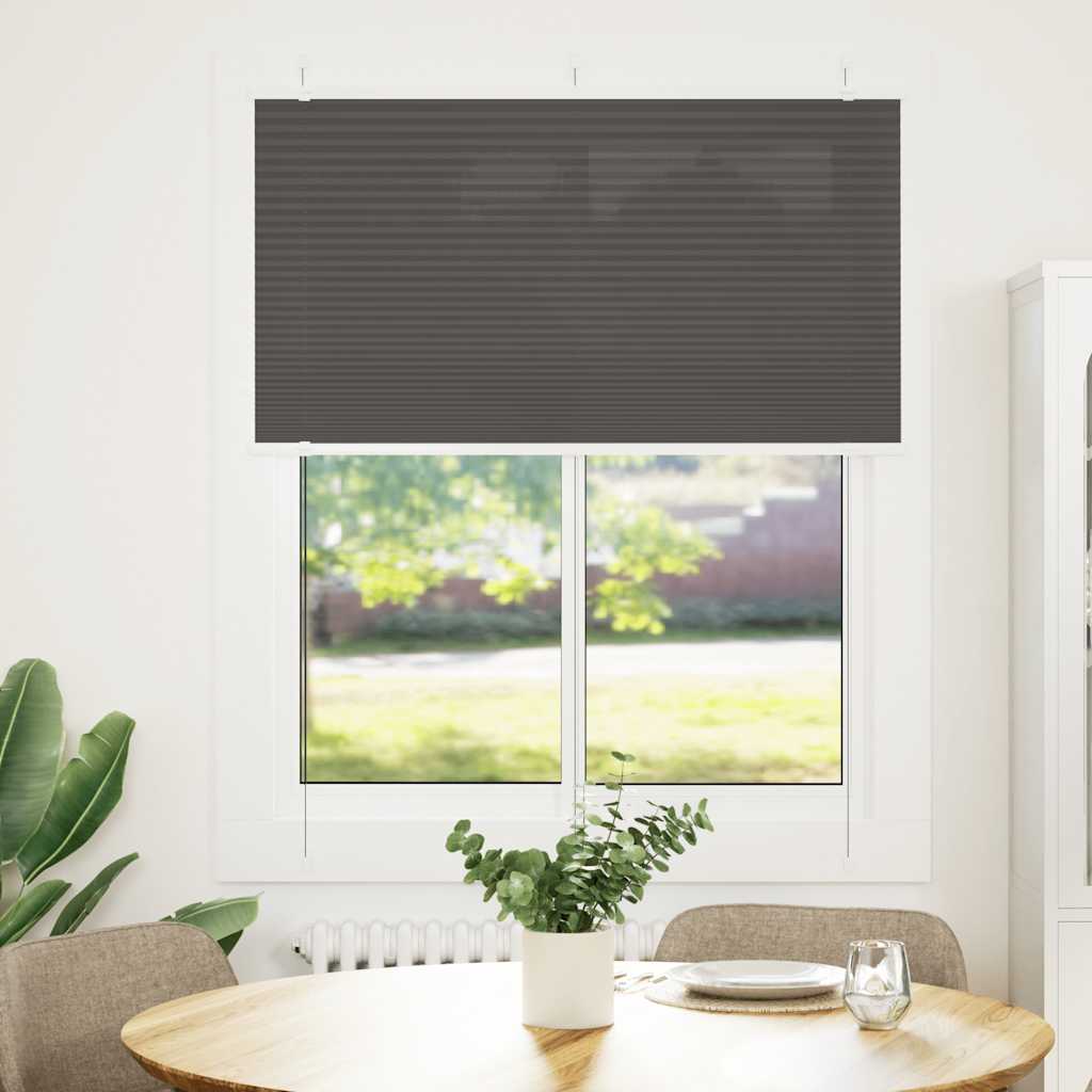 Plissé rolgordijn 105x150cm stofbreedte 104,4cm polyester zwart is nu te koop bij PeponiXL, paradijselijk wonen!