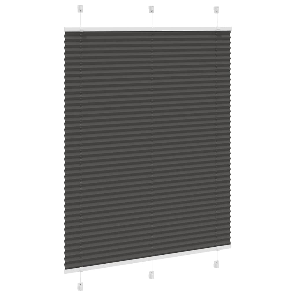 Plissé rolgordijn 105x150cm stofbreedte 104,4cm polyester zwart is nu te koop bij PeponiXL, paradijselijk wonen!