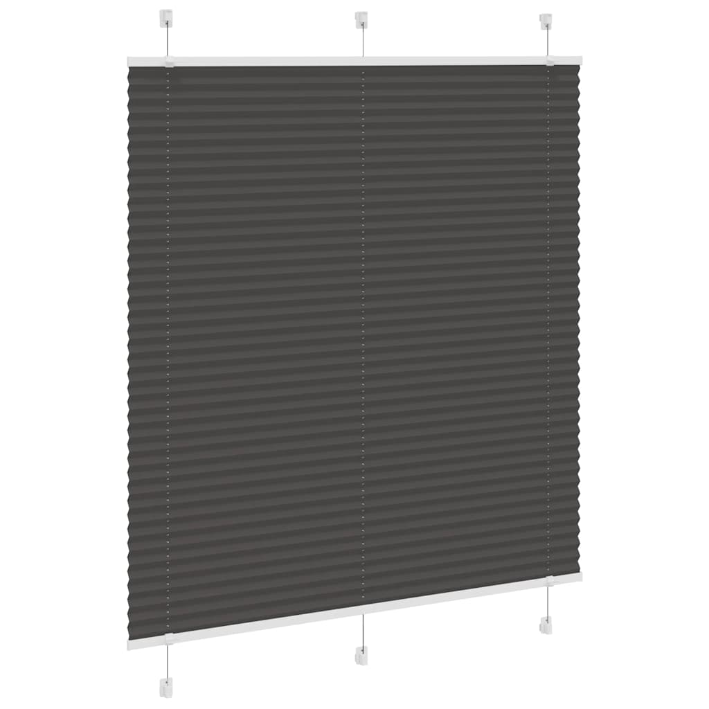 Plissé rolgordijn 115x150cm stofbreedte 114,4cm polyester zwart is nu te koop bij PeponiXL, paradijselijk wonen!